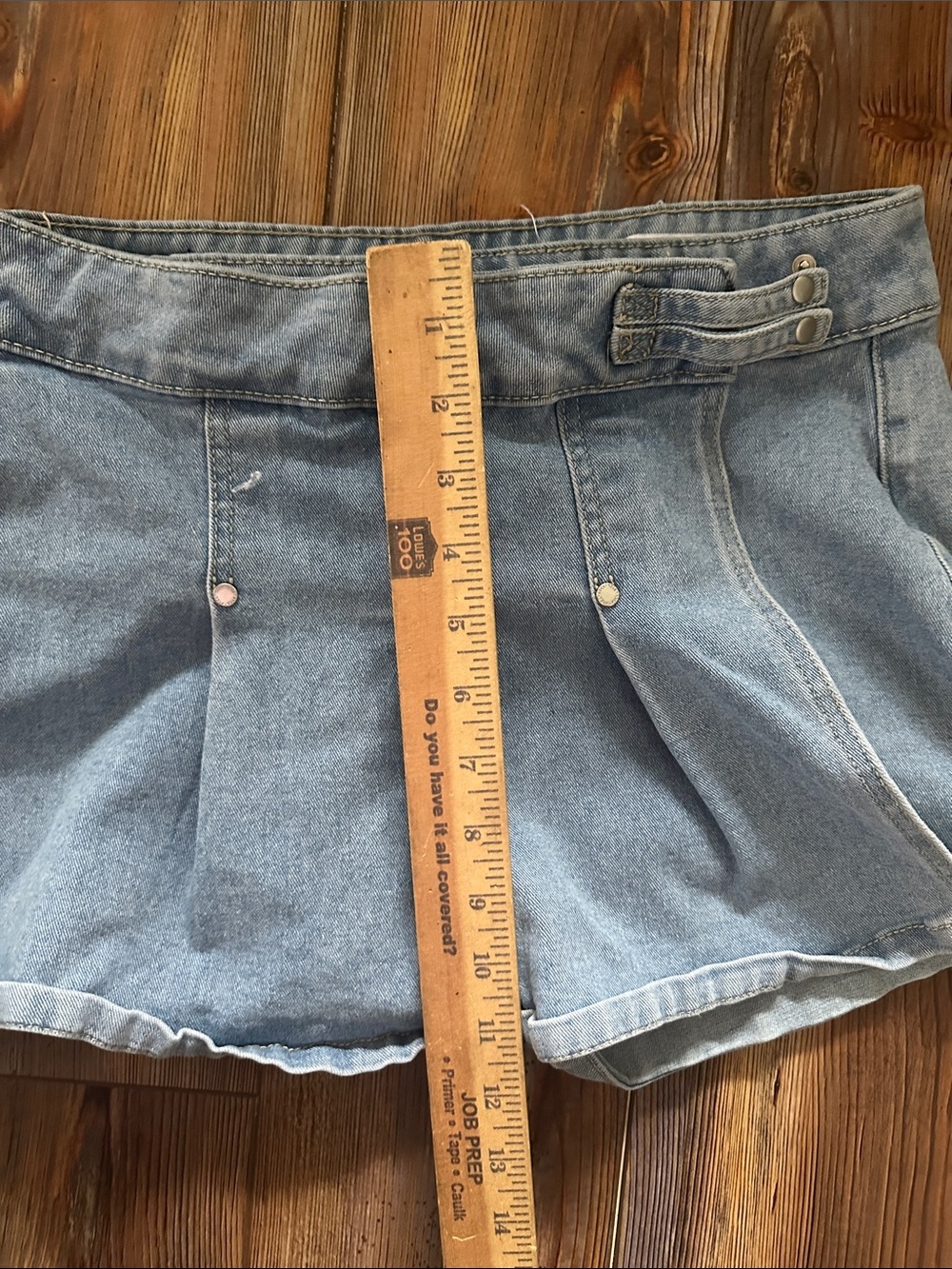 DTCL Light Blue Denim Pleated Mini Skort Small - Picture 5 of 6